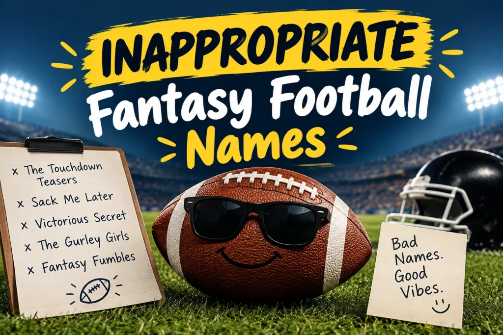 Inappropriate Fantasy Football Names: 140+ Funny to Bold Picks Inappropriate Fantasy Football Names